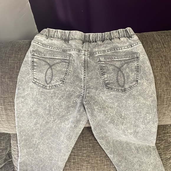 Calvin Klein Gray Denim Joggers - Picture 3 of 4